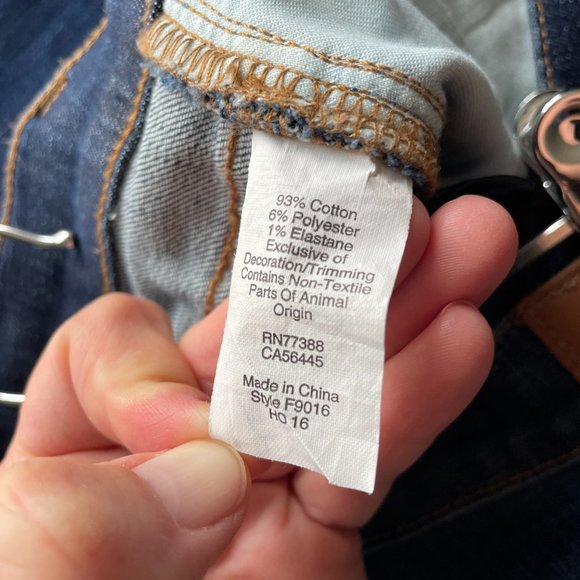 Madewell High Riser Skinny Skinny Denim Jeans Atlantic Dark Wash Blue 31 - Picture 9 of 10